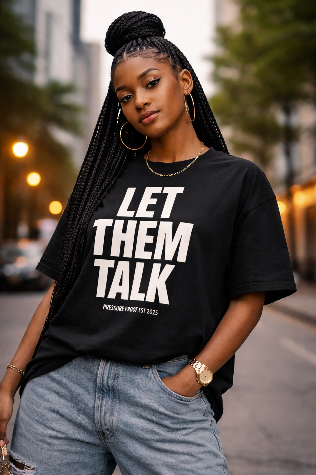 Unisex Let Them Talk — Pressure Proof Box Tee