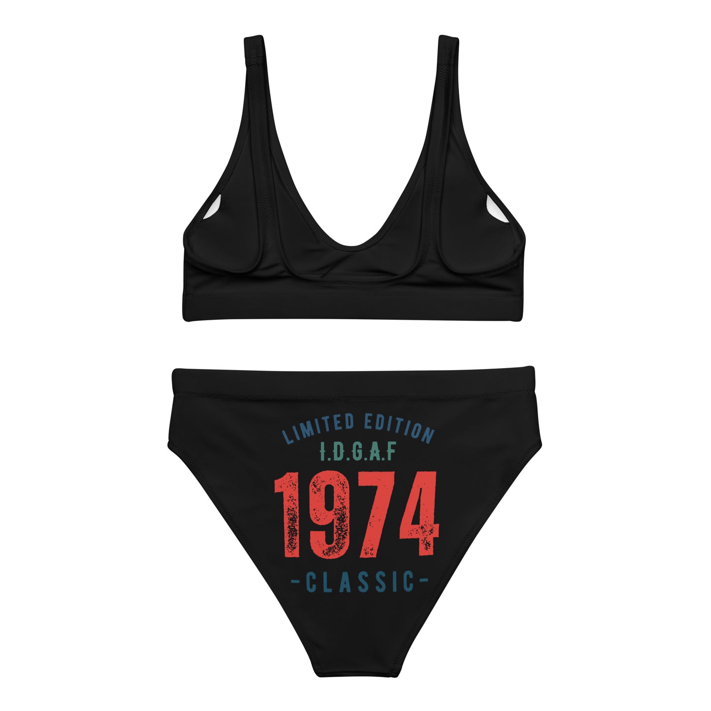 High-Waisted Customizable IDGAF Bikini