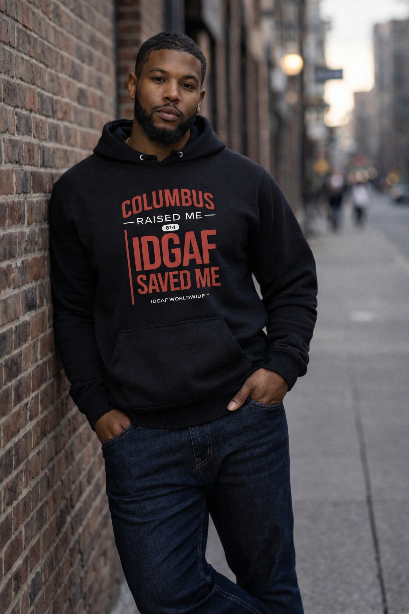 Columbus Raised Me — IDGAF Saved Me Unisex Raglan Hoodie
