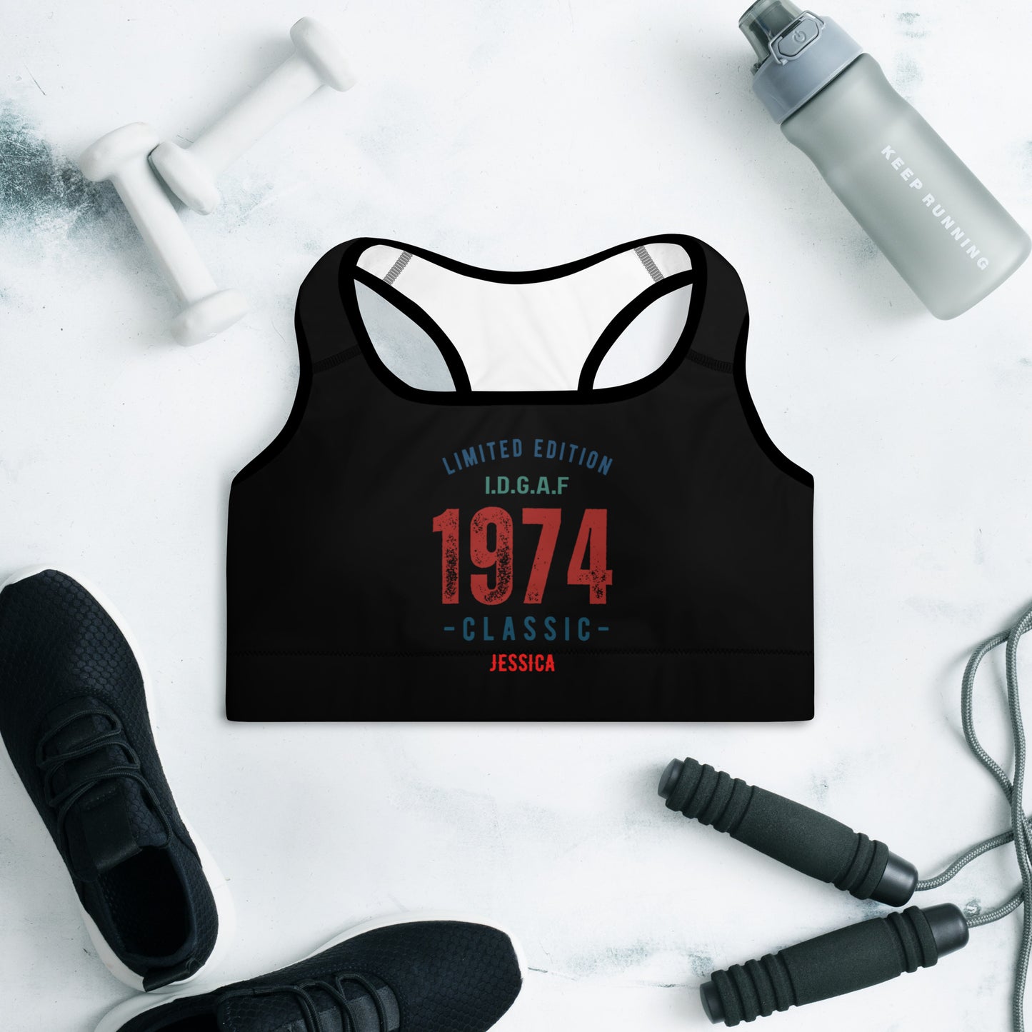 Customizable Padded Sports Bra