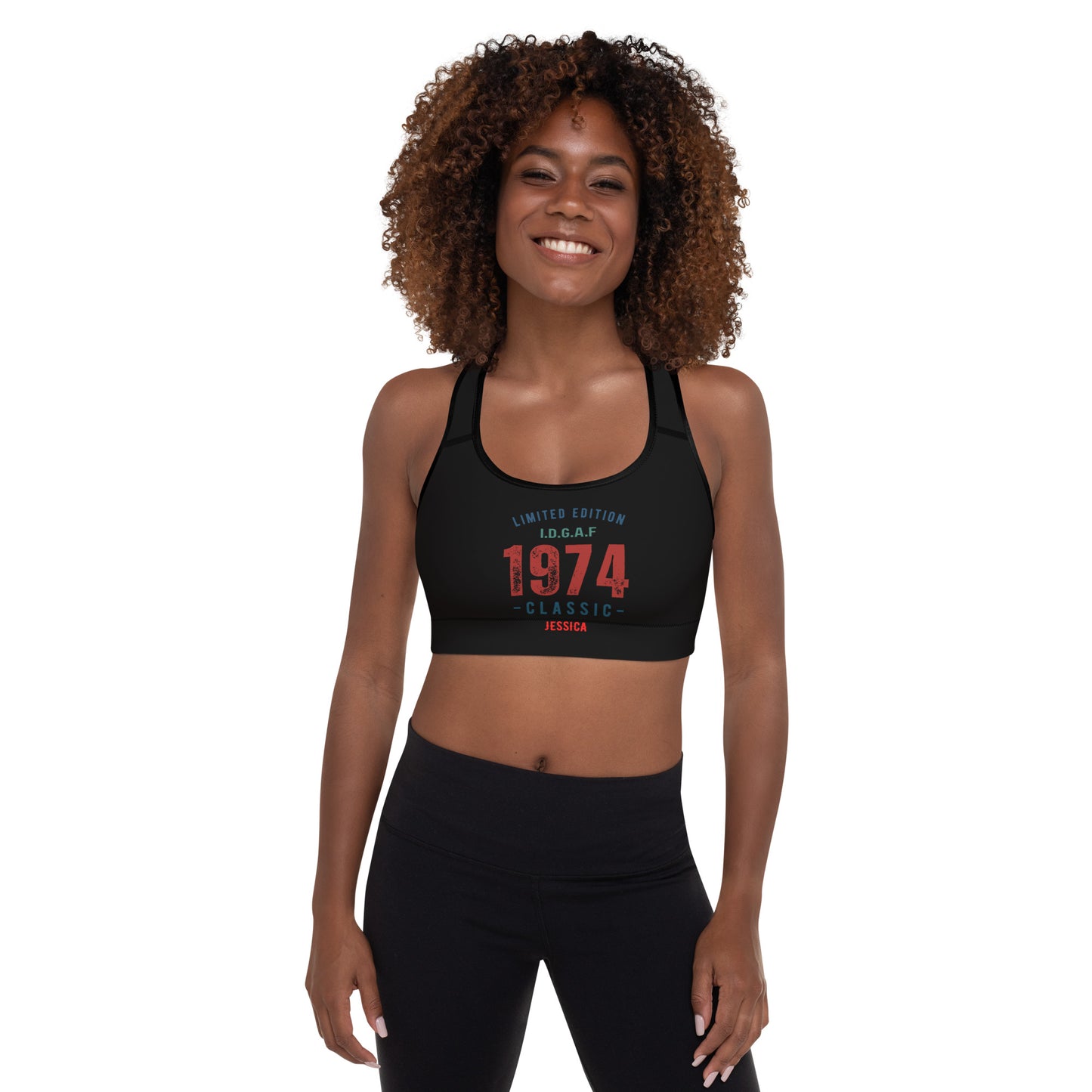 Customizable Padded Sports Bra