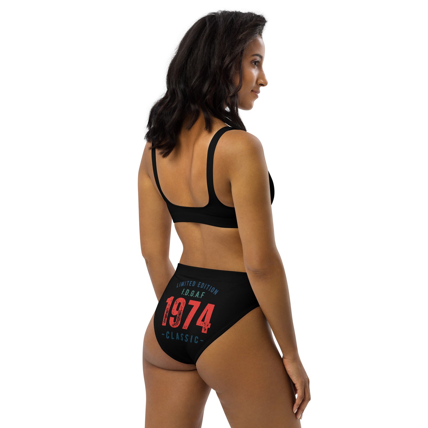 High-Waisted Customizable IDGAF Bikini
