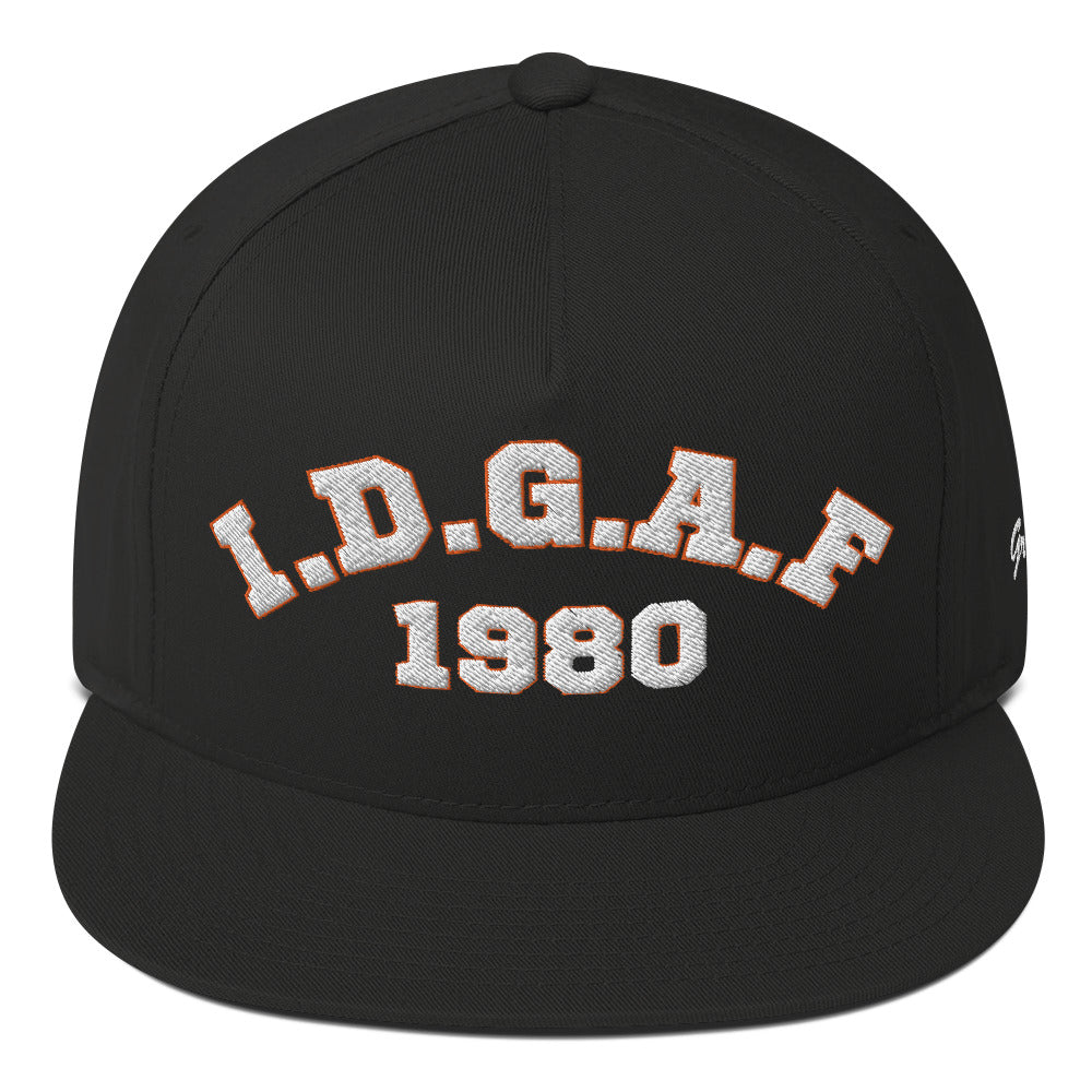IDGAF Customizable Flat Bill Snapback