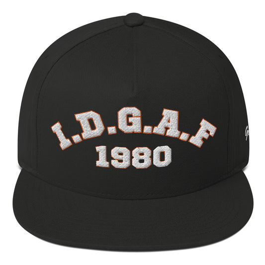 IDGAF Customizable Flat Bill Snapback