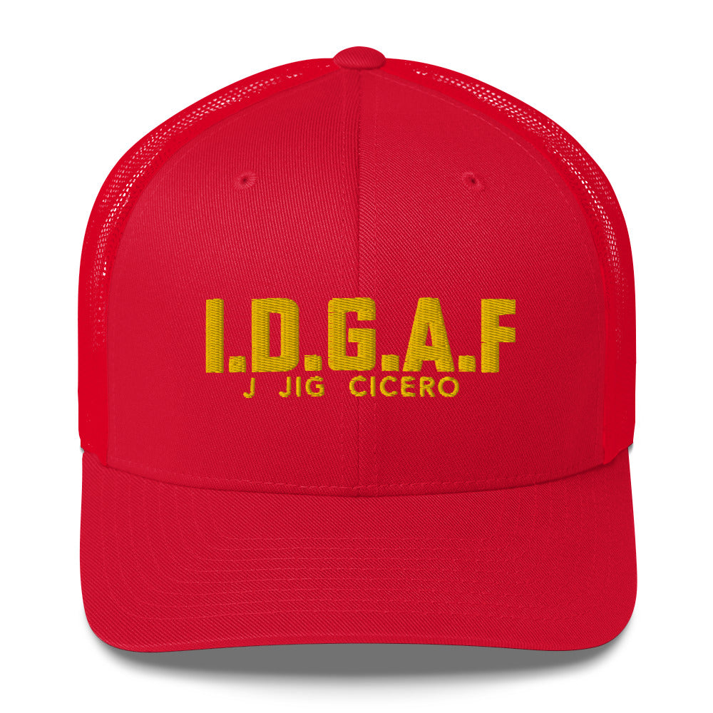 Gaf Hat IDGAF Trucker Yellow