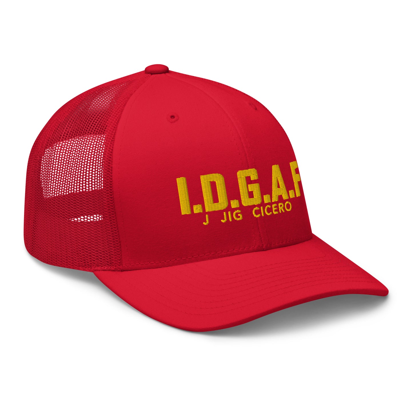 IDGAF Trucker Yellow