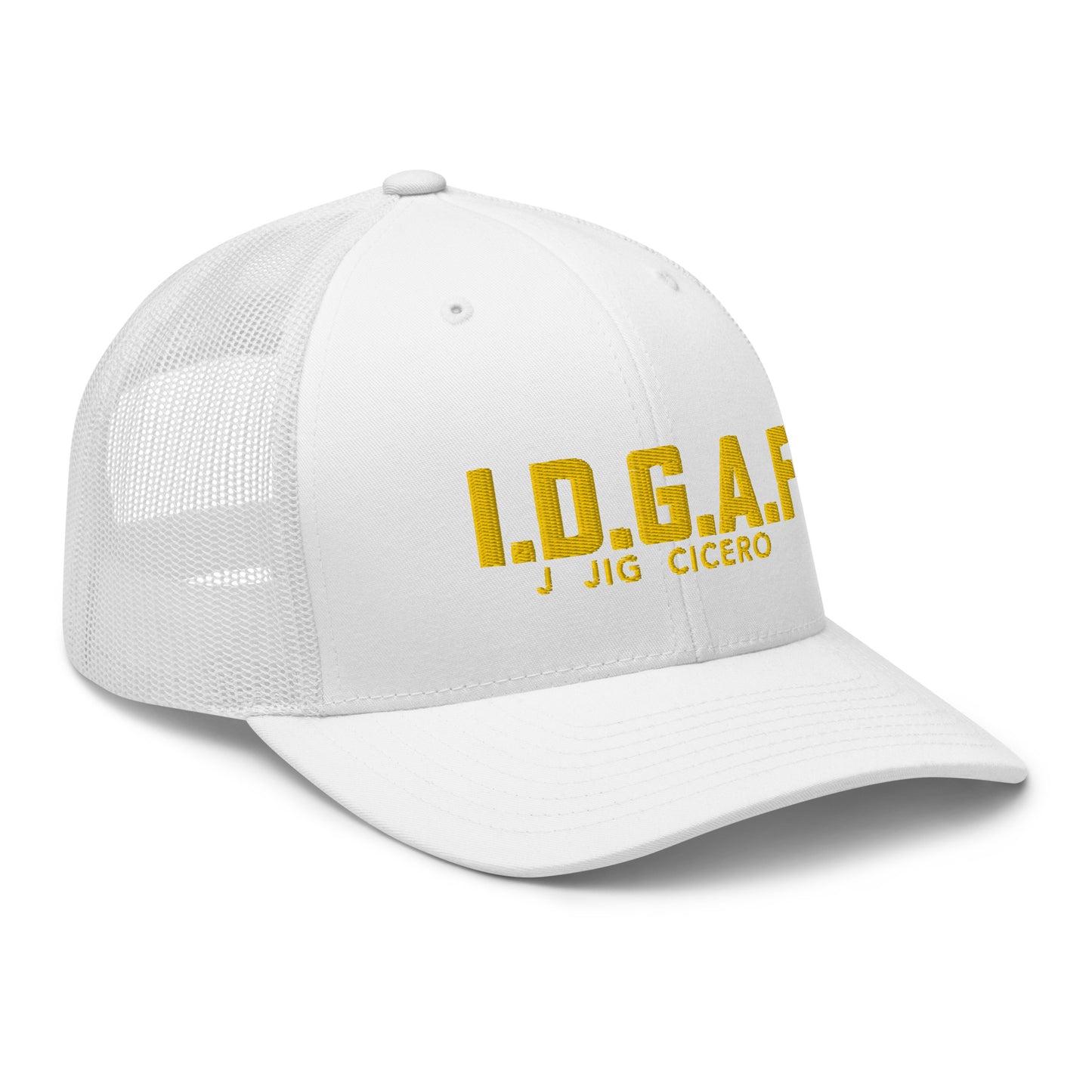 IDGAF Trucker Yellow