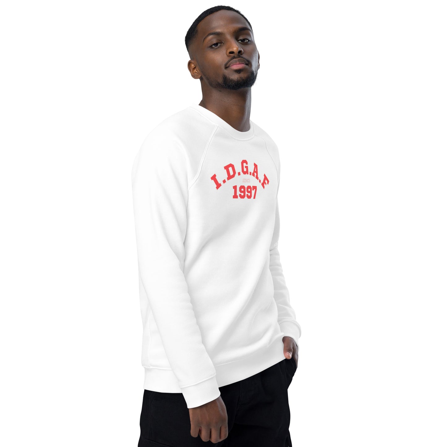 IDGAF Customizable Unisex Raglan Sweatshirt