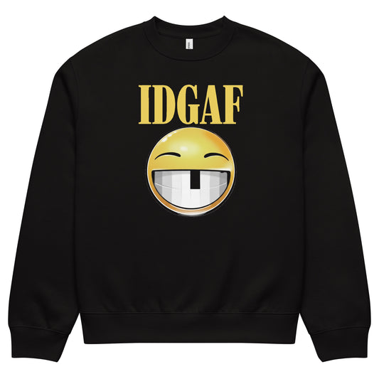 Smiley IDGAF Oversized Fleece